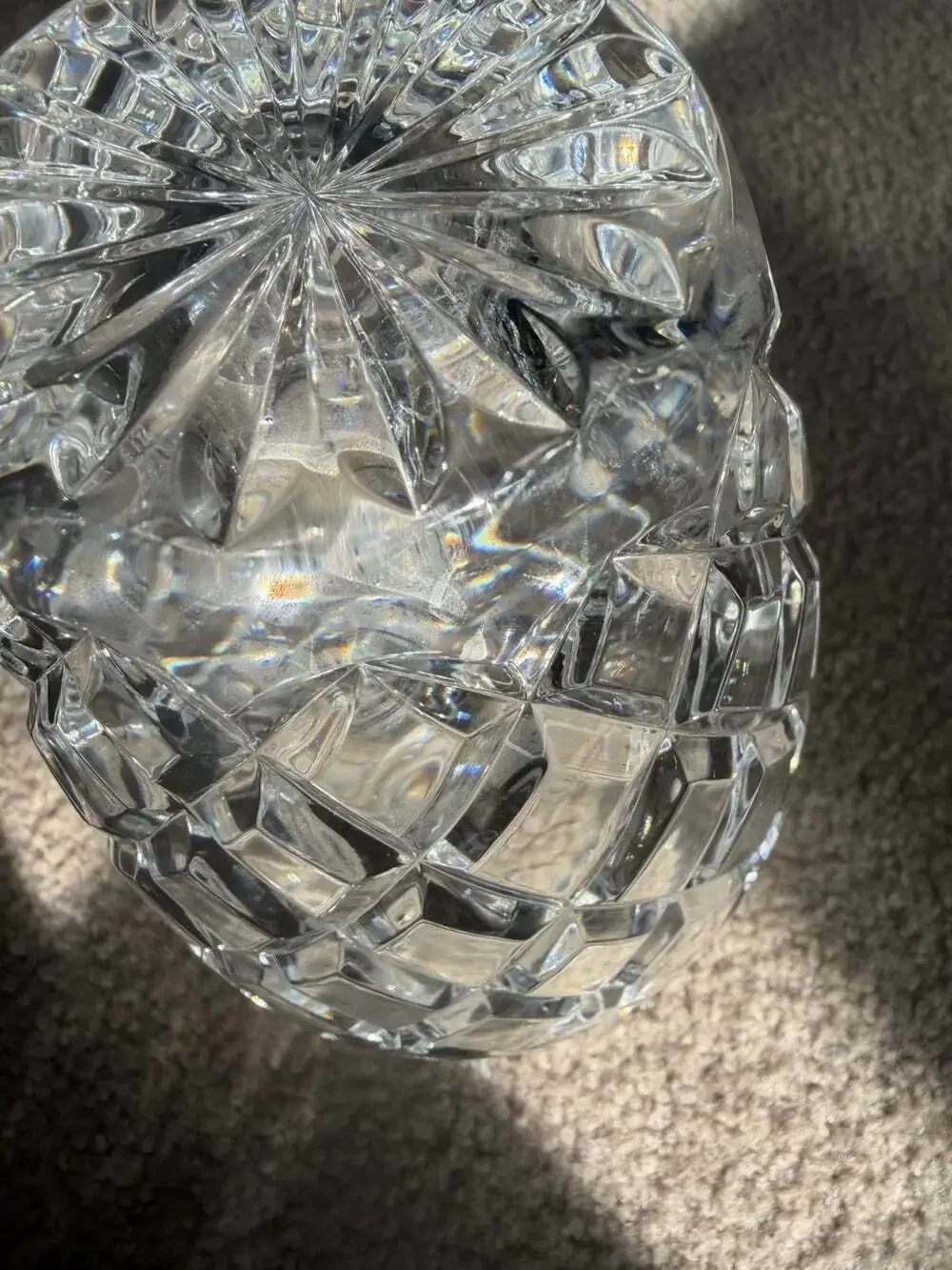 Rare Vintage WATERFORD Diamond / Vertical Cut  8